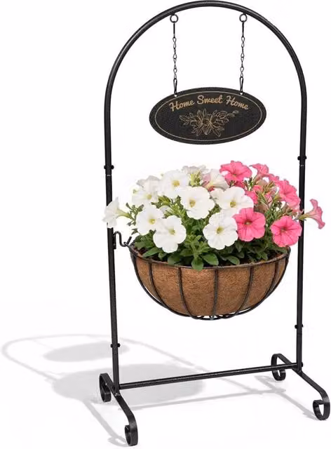 Nordara Metal Flower Planter Tub in Black