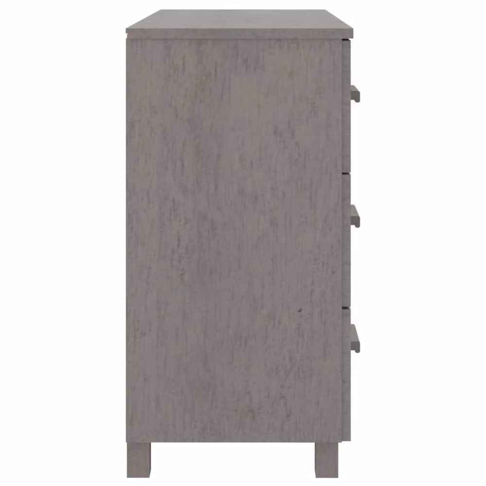 Berkfield Home HAMAR Sideboard in Light Grey Solid Pinewood, W/D/H: 90 x 40 x 80 cm – 2