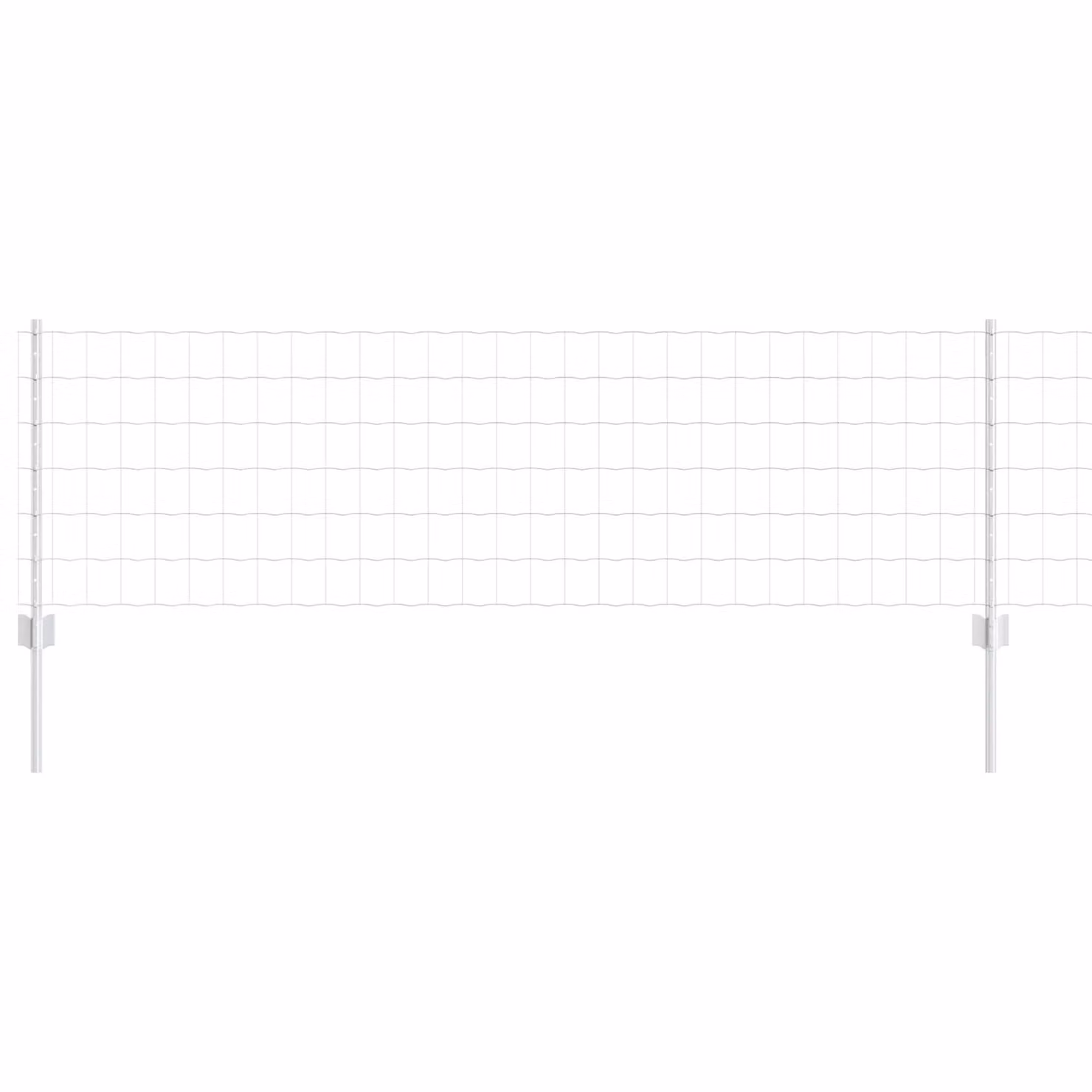 Berkfield Home Euro Fence with 5 U Posts, Silver Galvanised Steel, 0.6 x 10 m