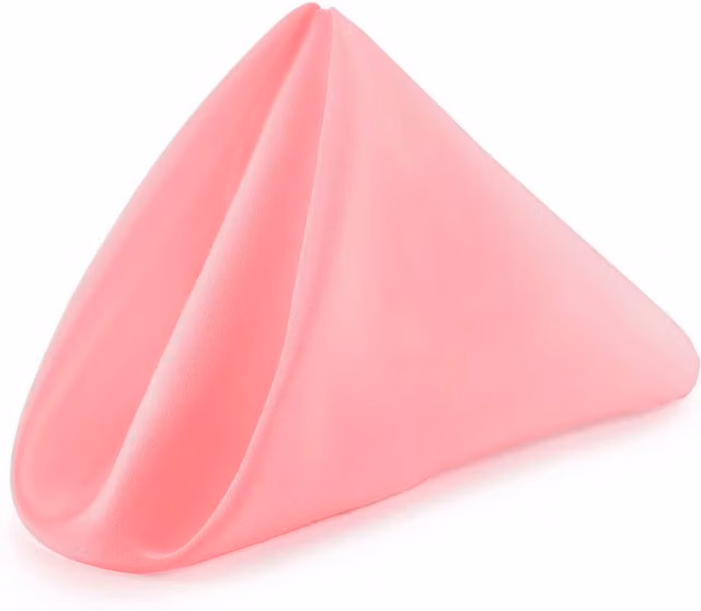 Trimming Shop Plain Pink Cotton Polyester Dining Table Napkins