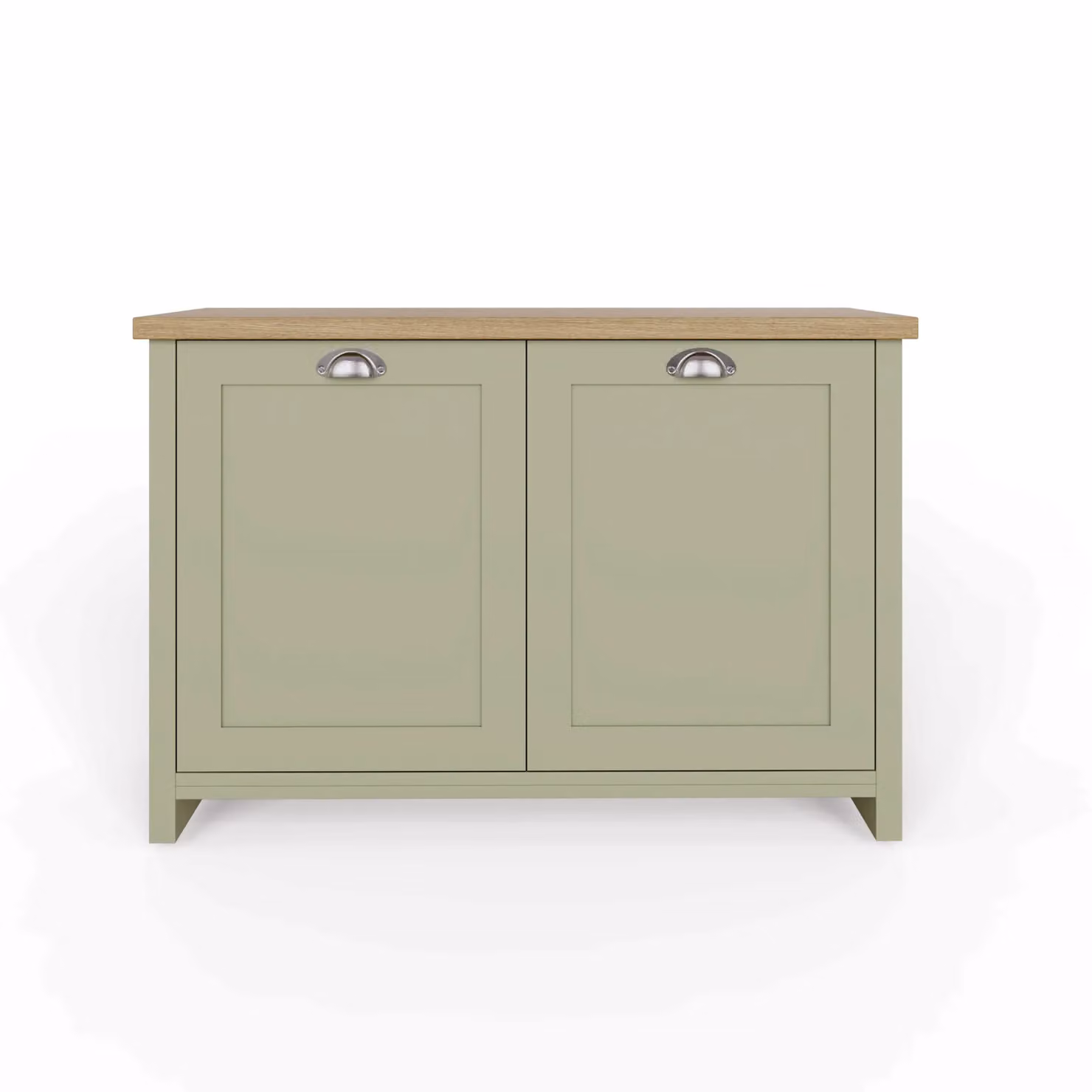 GFW Lancaster 2 Door Green Lacquered Wood Shoe Cabinet – 3