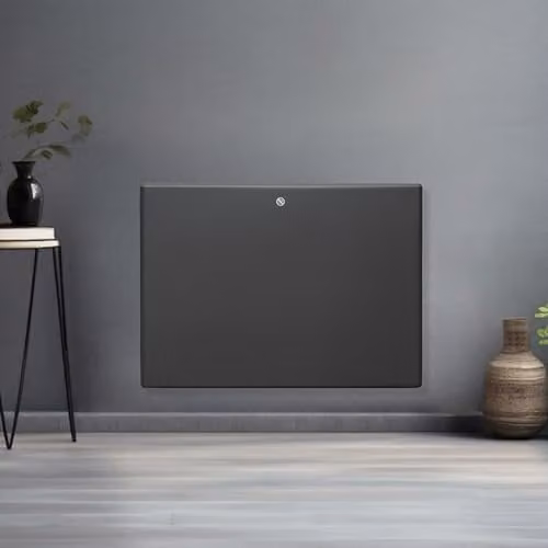 Futura 1000W Grey Electric Radiator Set of 2 with Advanced Thermostat Control and Setback Timer