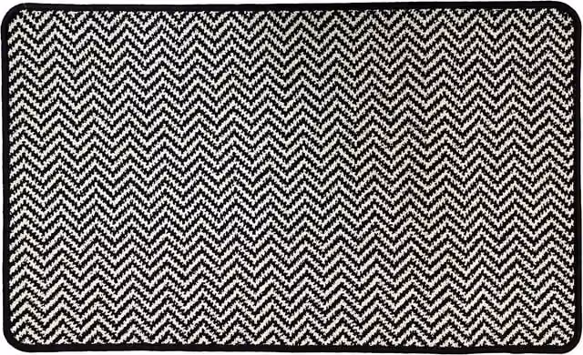 Primeur Graphic Chevron Loop Doormat in Black and White