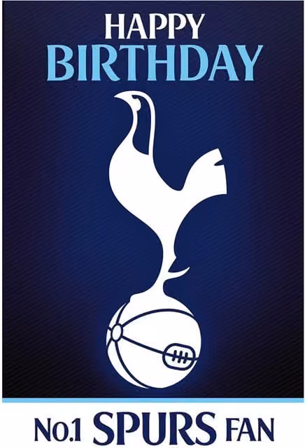 Tottenham Hotspur FC 3D and Lenticular Birthday Card in Navy Blue and White