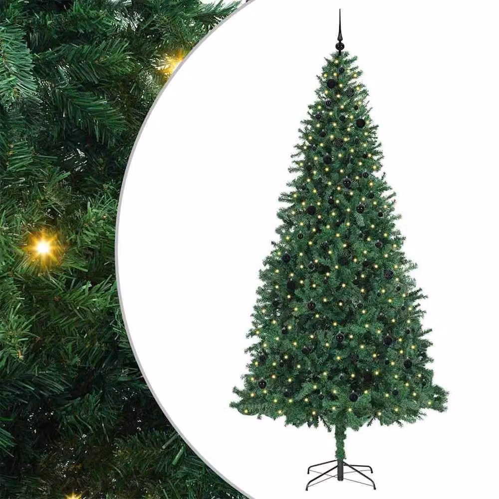 Berkfield Home Artificial Green Christmas Tree with 300 LEDs and Stand, Height: 300 cm – 1