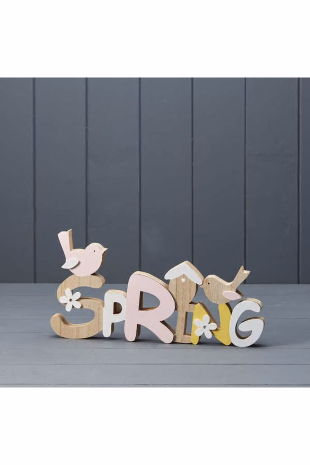 KDMD Multicolour Wooden Spring Word Block Tabletop Decoration – 2