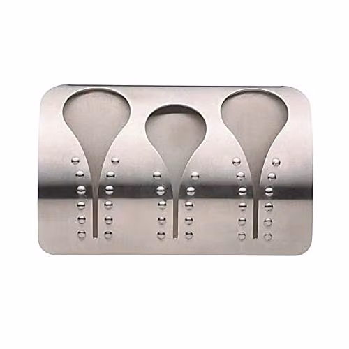 MasterClass Stainless Steel Triple Towel Holder in Silver