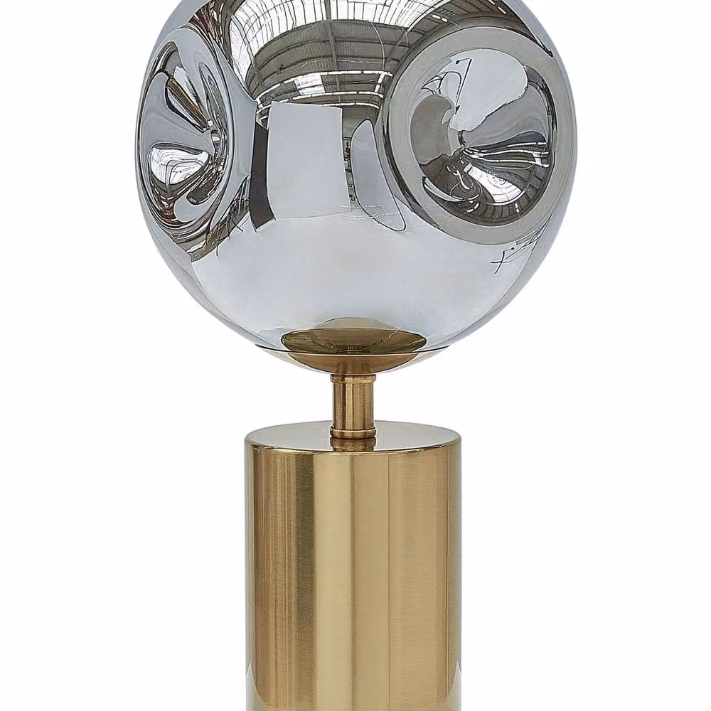 Wyld and Coco Brass Table Lamp with Transparent Glass Shade in Gold and Bronze – 2