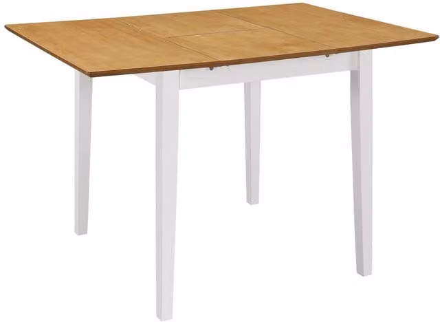 Berkfield Home Extendable Square Dining Table in White MDF and Rubberwood, W/D/H: 80 x 80 x 74 cm (Extends to 120 x 80 x 74 cm)