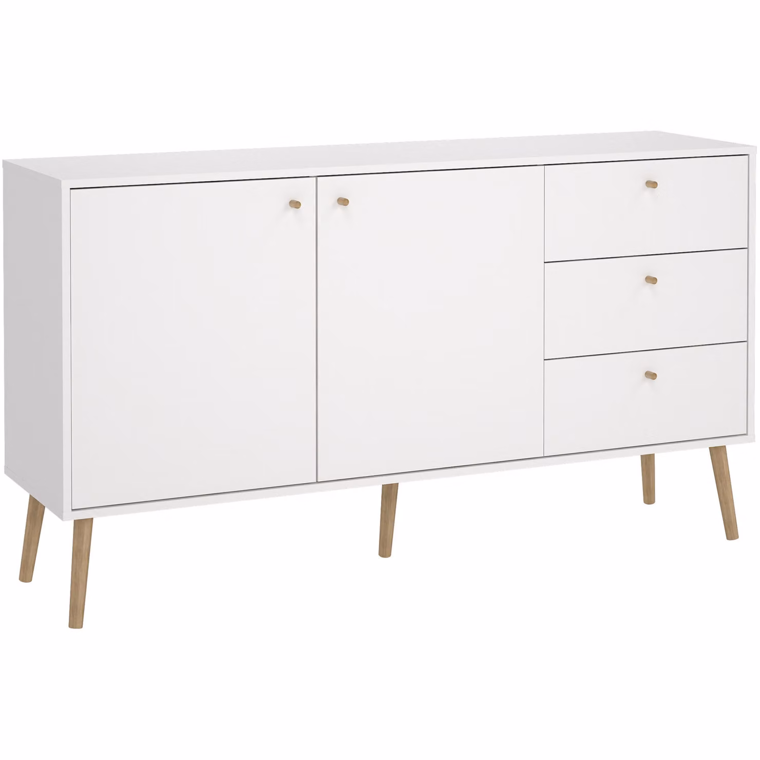 Furniture To Go Cumbria Sideboard with 2 Doors and 3 Drawers in White – 2