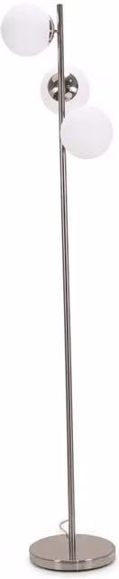 ValueLights Jas 3 Way Modern Floor Lamp with LED Bulbs in Black and Chrome