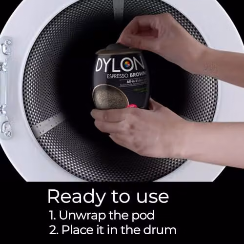 Dylon All-in-1 Washing Machine Fabric Dye Pods, Espresso Brown, 350g – 4