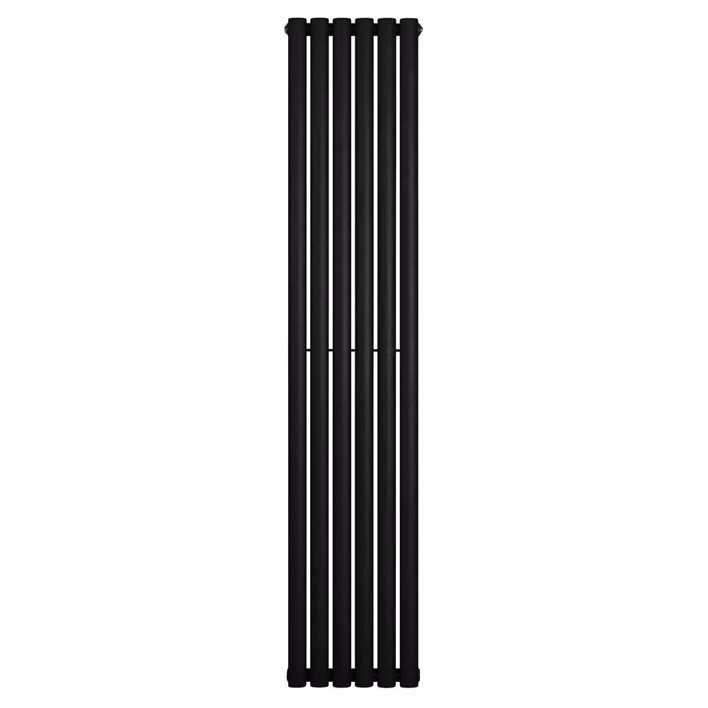 Monstershop Oval Single Column Steel Radiator, Black, H: 180 cm, W: 36 cm – 2