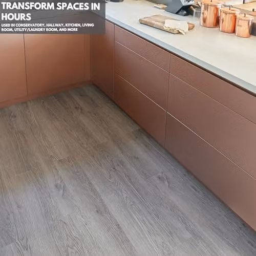 Novecrafto Self Adhesive Grey Wood Look Vinyl Floor Planks, Pack of 36, W/D/H: 91.4 x 15.2 cm – 4