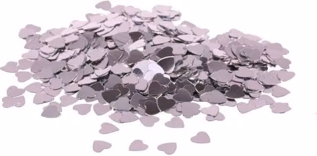 KDMD Silver Hearts Confetti 12 Pack for Birthday Parties