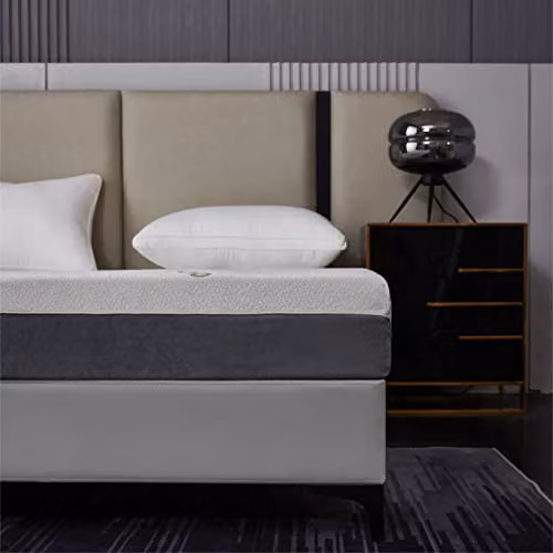 Groundlevel Double Bamboo Memory Foam Mattress in White and Grey, H 18 cm x W 140 cm x D 200 cm – 4
