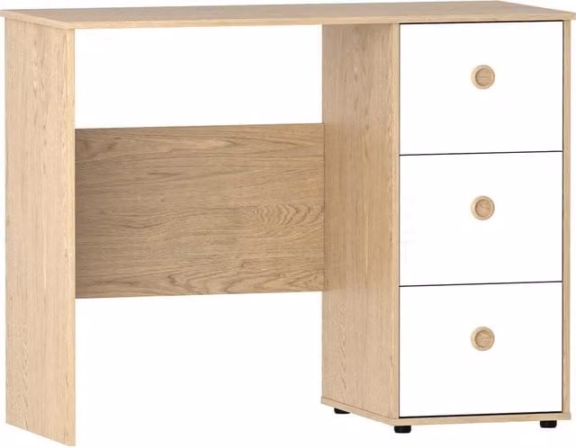 ERGOVEXA Multicolour Computer Desk and 3 Drawer Dressing Table Home Workstation