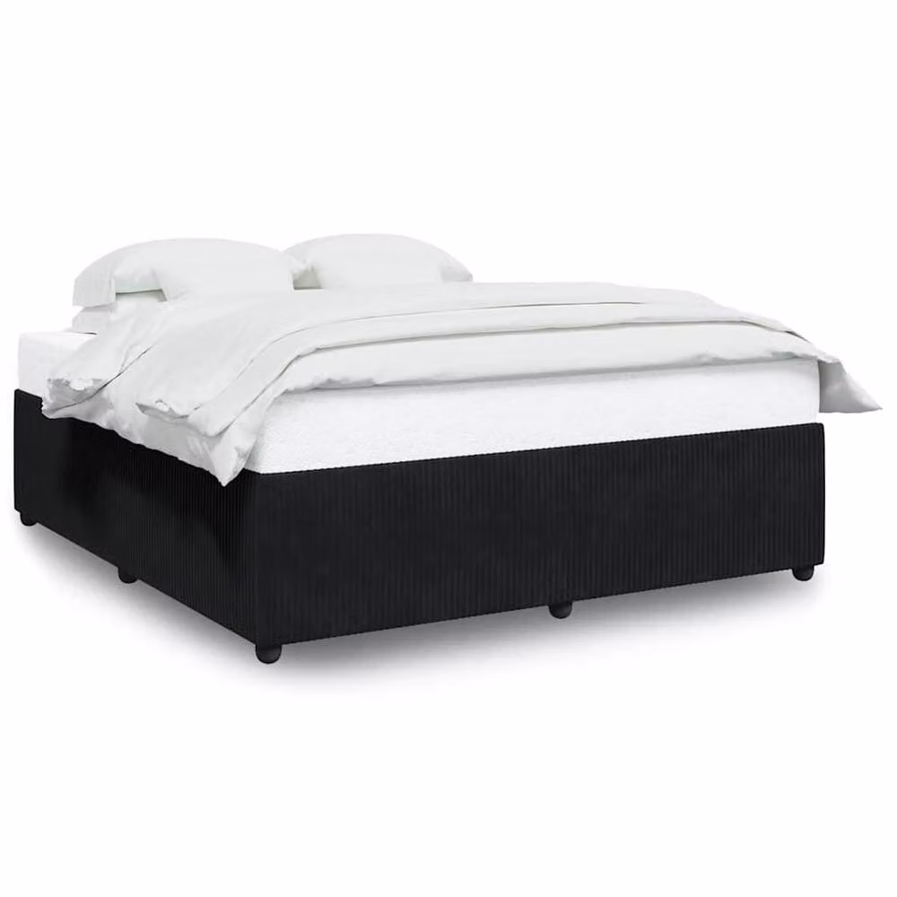 Berkfield Home Soft Velvet Bed Frame in Black, Super King Size, W/D/H: 180 x 200 cm – 3