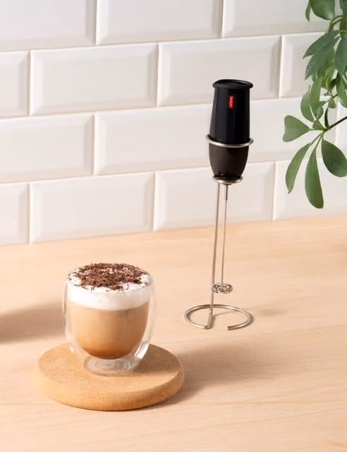 Bodum Schiuma Manual and Battery Operated Milk Frother in Black and Multicolour