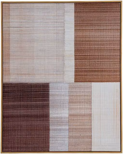 KDMK Abstract Geometric Canvas Wall Art in Brown