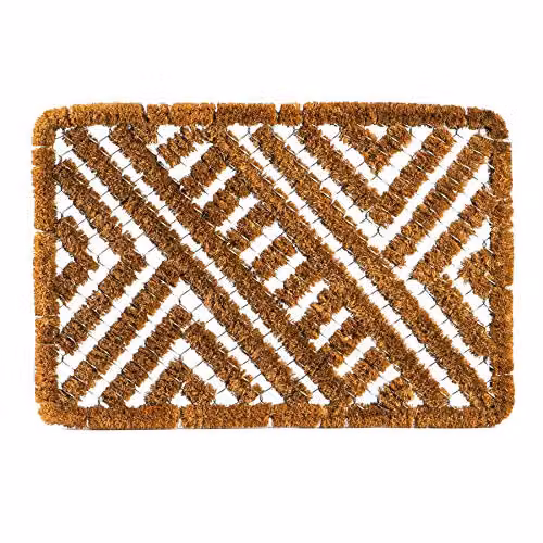 Nicola Spring Coir Scraper Door Mat in Brown, W/D: 60 x 40 cm