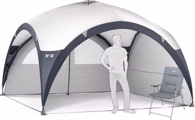 Trail Multicolour and White Dome Garden Gazebo with Metal Frame and UV Waterproof Polyester Canopy