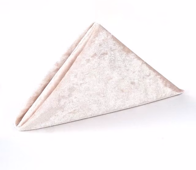 Neel Blue Baby Pink Velvet Napkin with Hemmed Edges, W/D: 50.8 x 50.8 cm