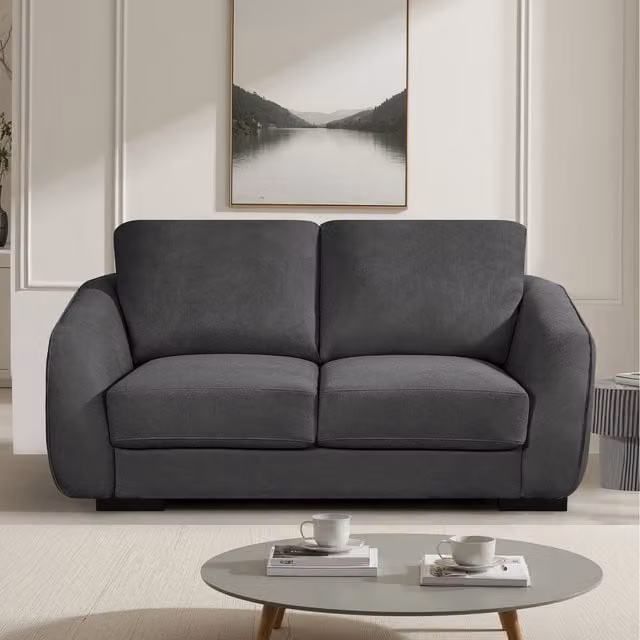 Artemis Home Fairview 2 Seat Upholstered Fabric Sofa in Grey