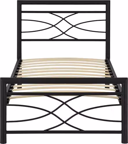 Seconique Kelly Metal Bed in Black, W/D/H: 90 x 190 cm – 3