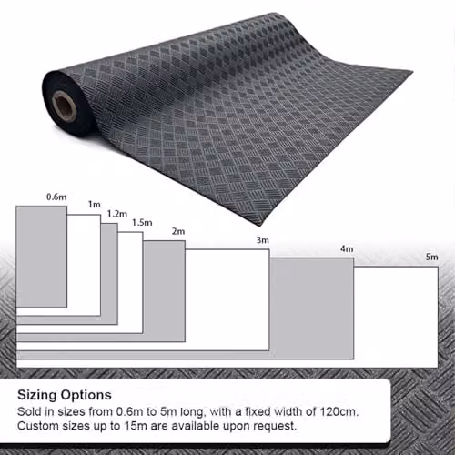 Oseasons Non-Slip Heavy Duty Floor Mat with Diamond Plate Design, W/D: 120 x 120 cm – 5