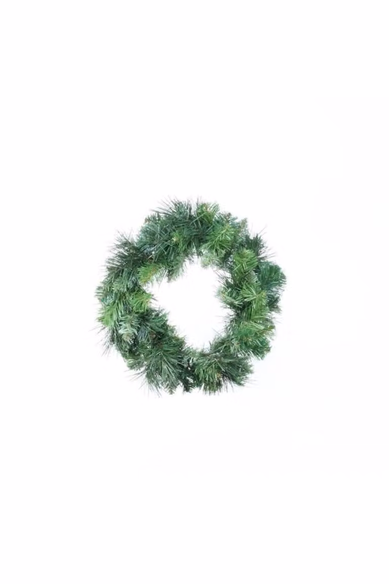 KDMD Deluxe Evergreen Greenery Wreath in Green, Diameter: 30.48 cm