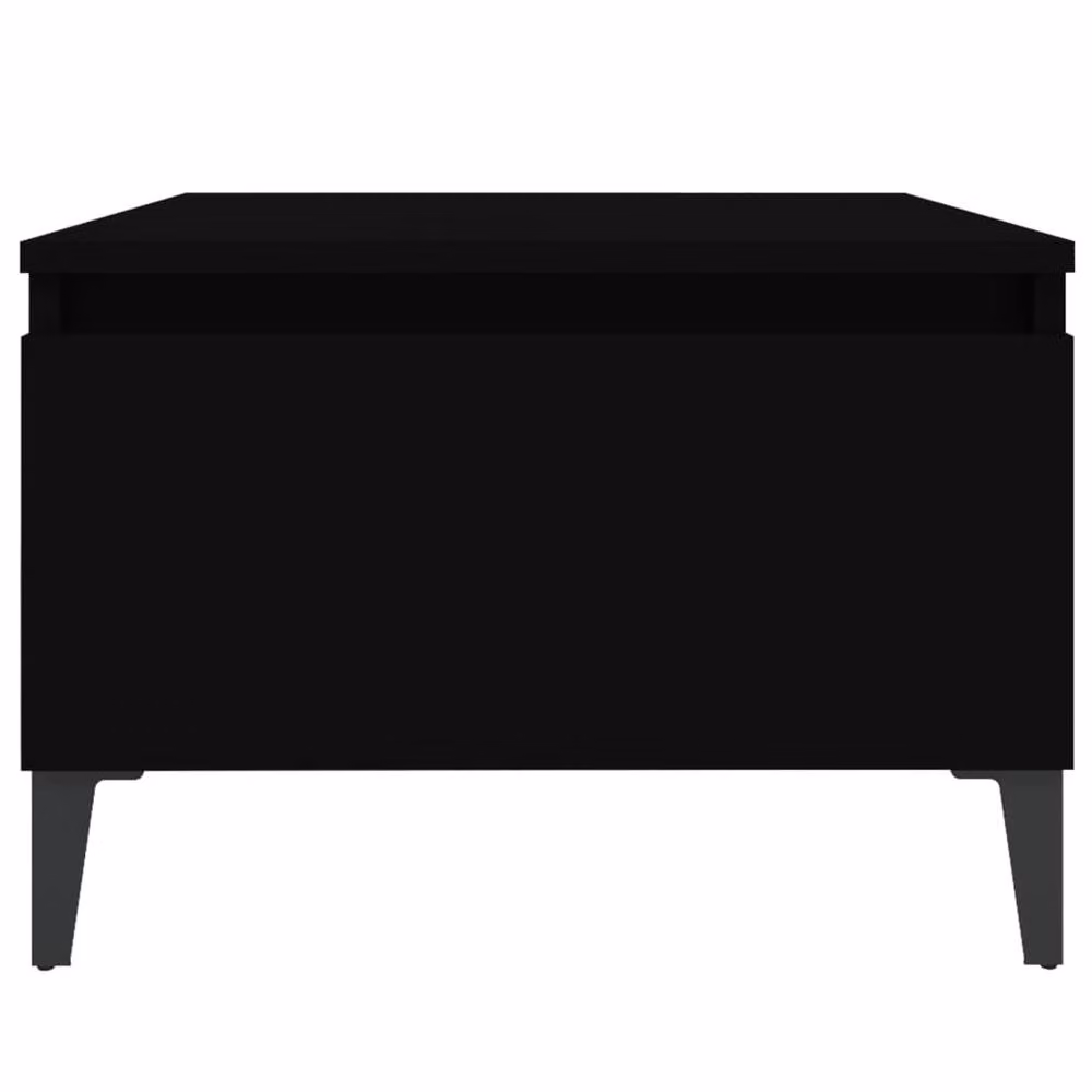Berkfield Home Set of 2 Black Modern Square Side Tables in Engineered Wood, W: 50 cm, D: 46 cm, H: 35 cm – 4