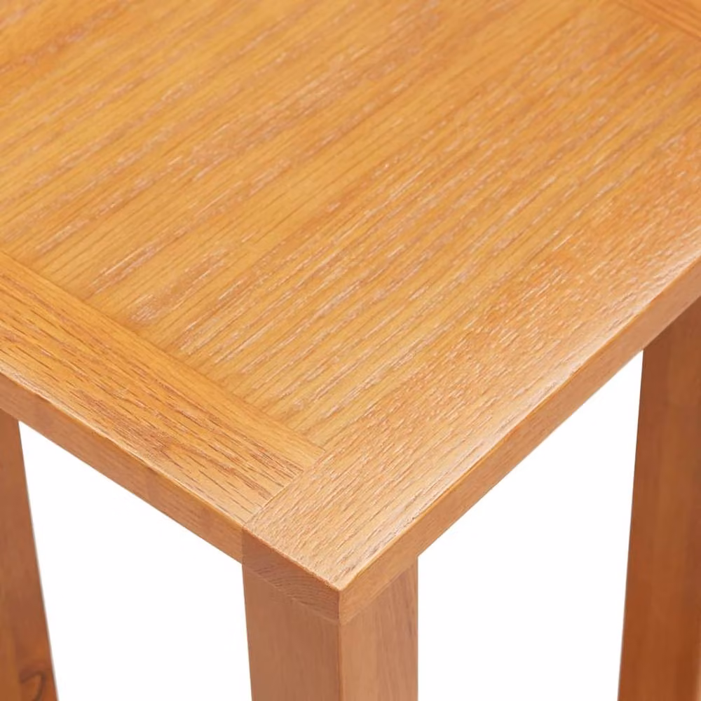 Berkfield Home Solid Oak Wood Side Table in Brown, W/D/H: 24 x 24 x 55 cm – 3