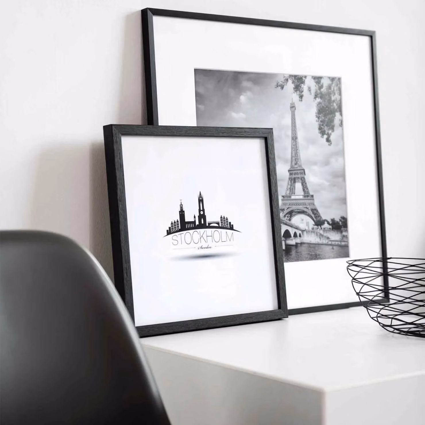 Nielsen Design Quadrum Square Wooden Picture Frame in Black with Glass Front, 50 x 50 cm – 2