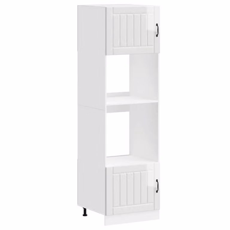 Berkfield Home Kalmar Gloss White Engineered Wood Oven Cabinets, Set of 2