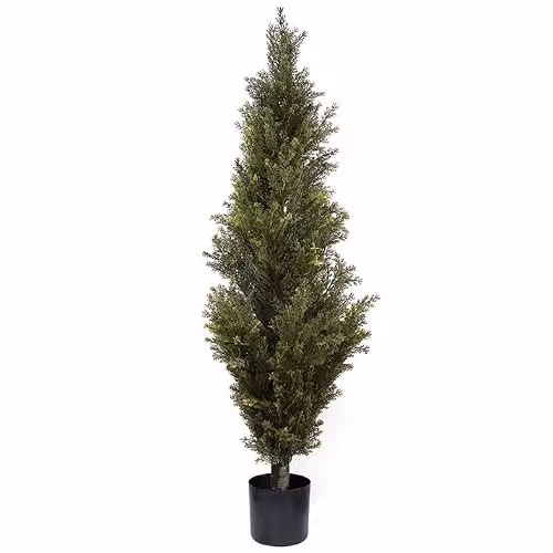 Leaf UK Artificial Cedar Cypress Conifer Tree, Green, H 120 cm x W 40 cm x D 40 cm – 3
