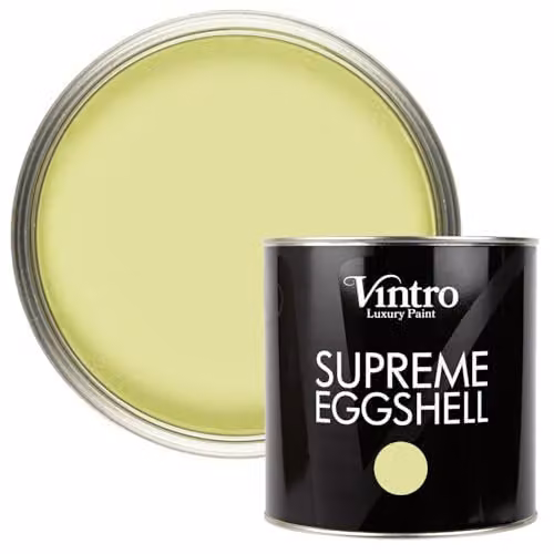 Vintro Eggshell and Satin Furniture Paint for Walls, Wood and Trim in Citron Yellow/Green, 2.5 Litres