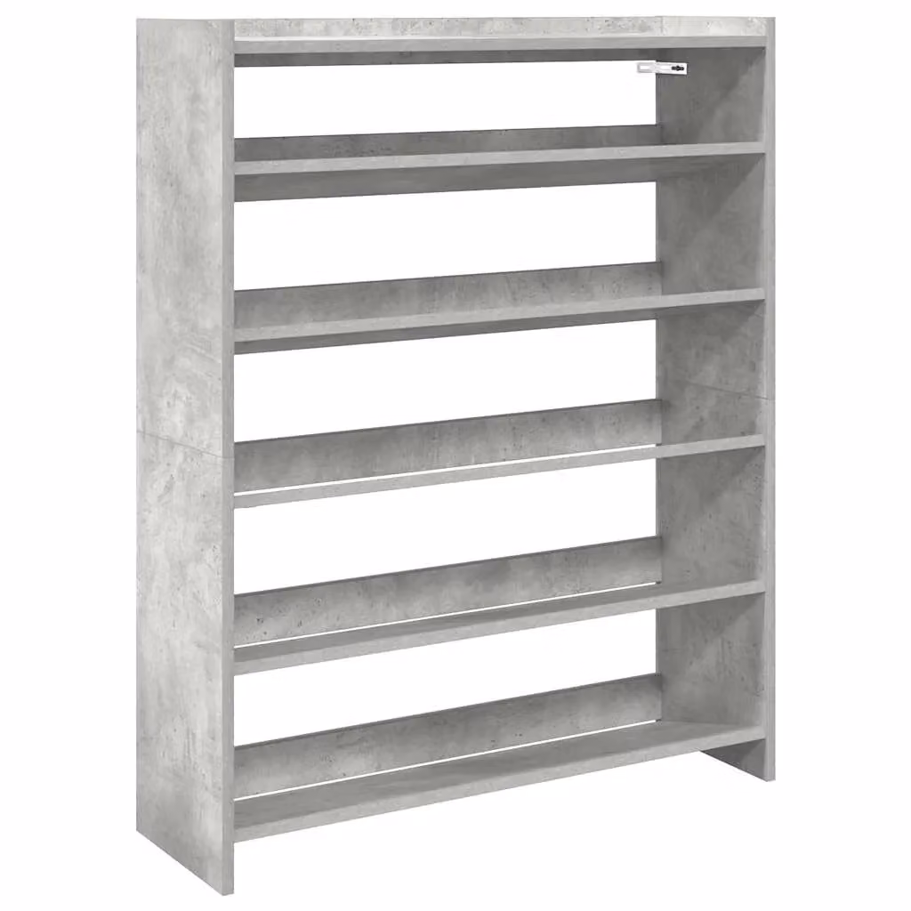 Berkfield Home Shoe Rack in Concrete Grey, W/D/H: 80 x 25 x 100 cm – 2