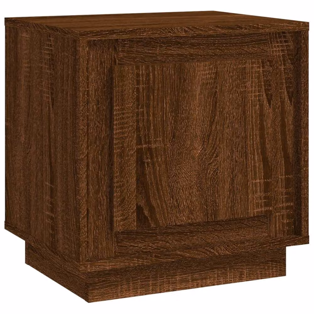 Berkfield Home Modern Bedside Cabinet in Brown Oak, W/D/H: 44 x 35 x 45 cm – 2