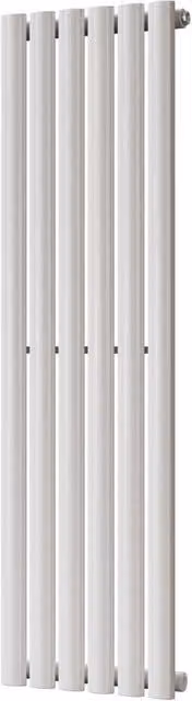 Omeara White Single Panel Vertical Radiator H: 120 cm, W: 34.8 cm