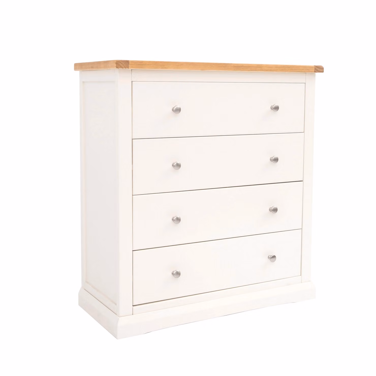 Cabinet Bits Castelli 4 Drawer Chest of Drawers in White Pine with Chrome Knobs – 2