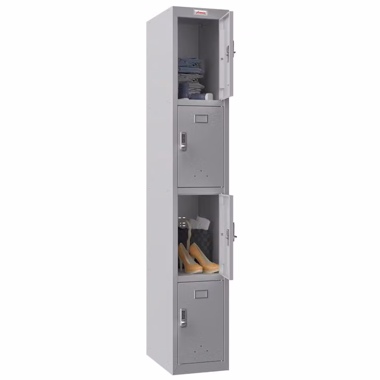 Phoenix Safe Company PL1433GGE Personal Locker in Grey with Electronic Lock and Internal Shelves, H 180 cm x W 100 cm