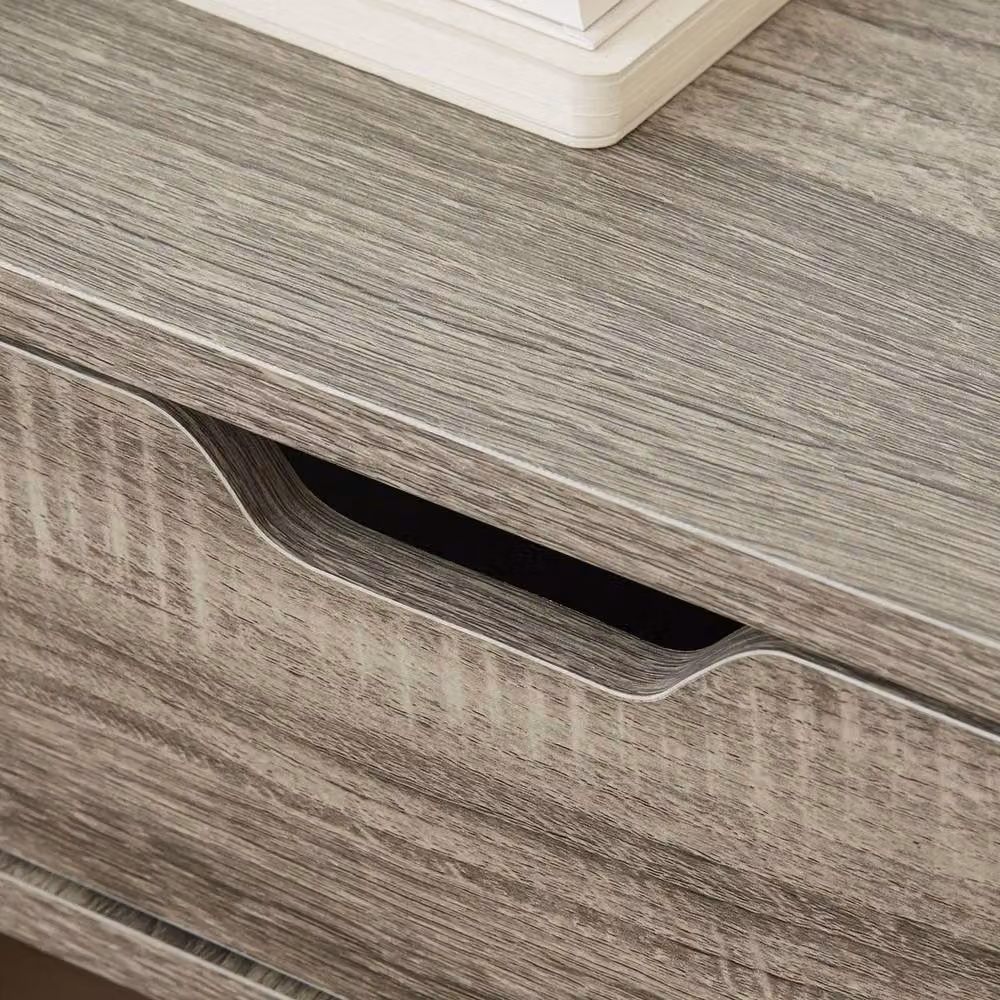 VOGREX Grey Floating Nightstands Set of 2 with Storage Drawer – 2
