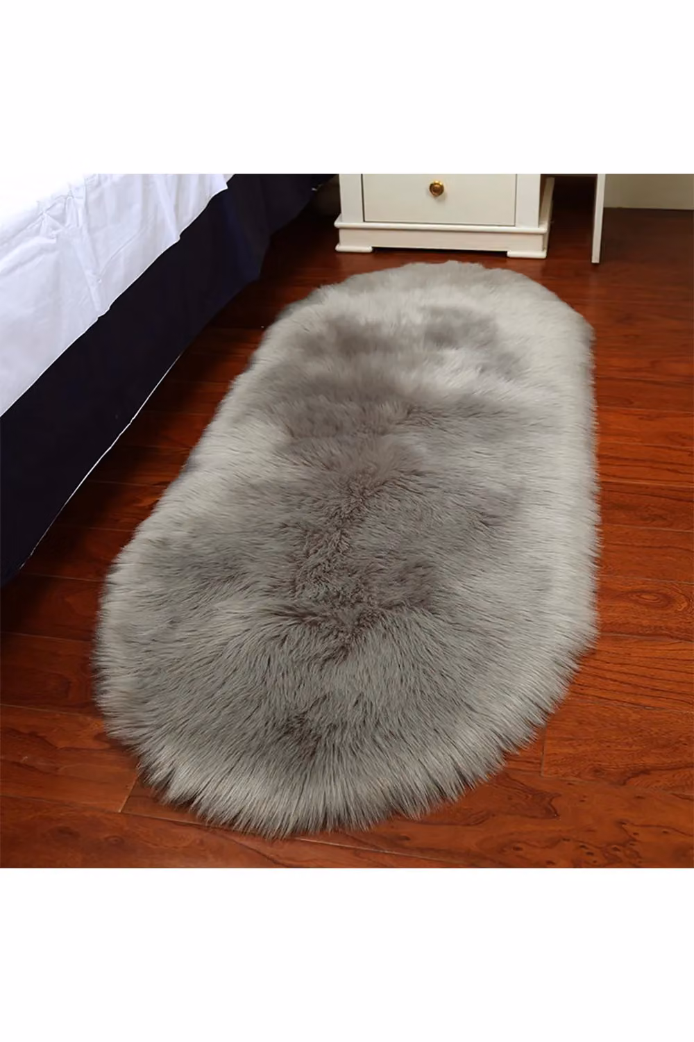 Living and Home Deacon Handmade Shag Cowhide Grey Rug, W: 120 cm, D: 60 cm – 3