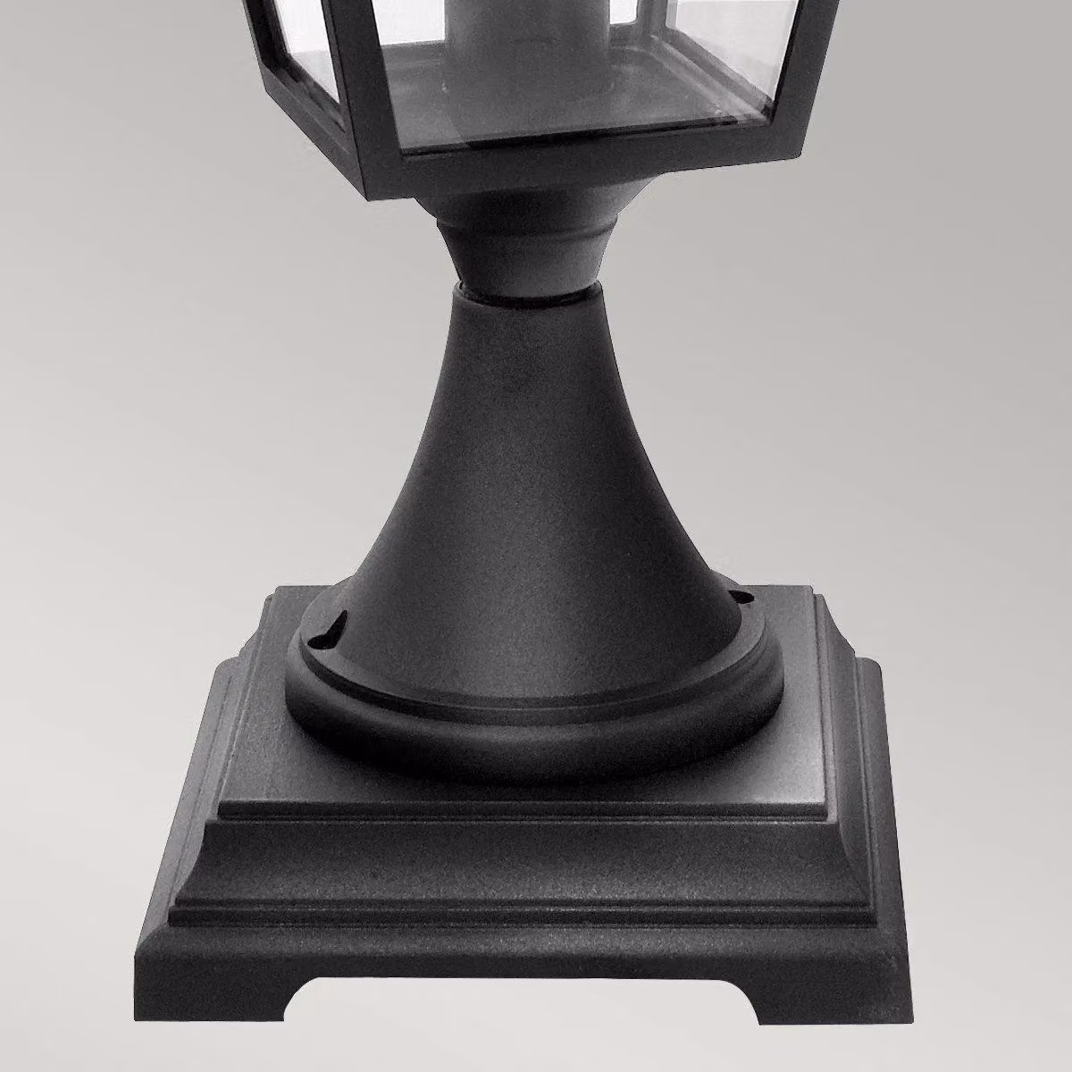 Netlighting Turin Outdoor Pedestal Lantern in Black with E27 Bulb Holder – 3