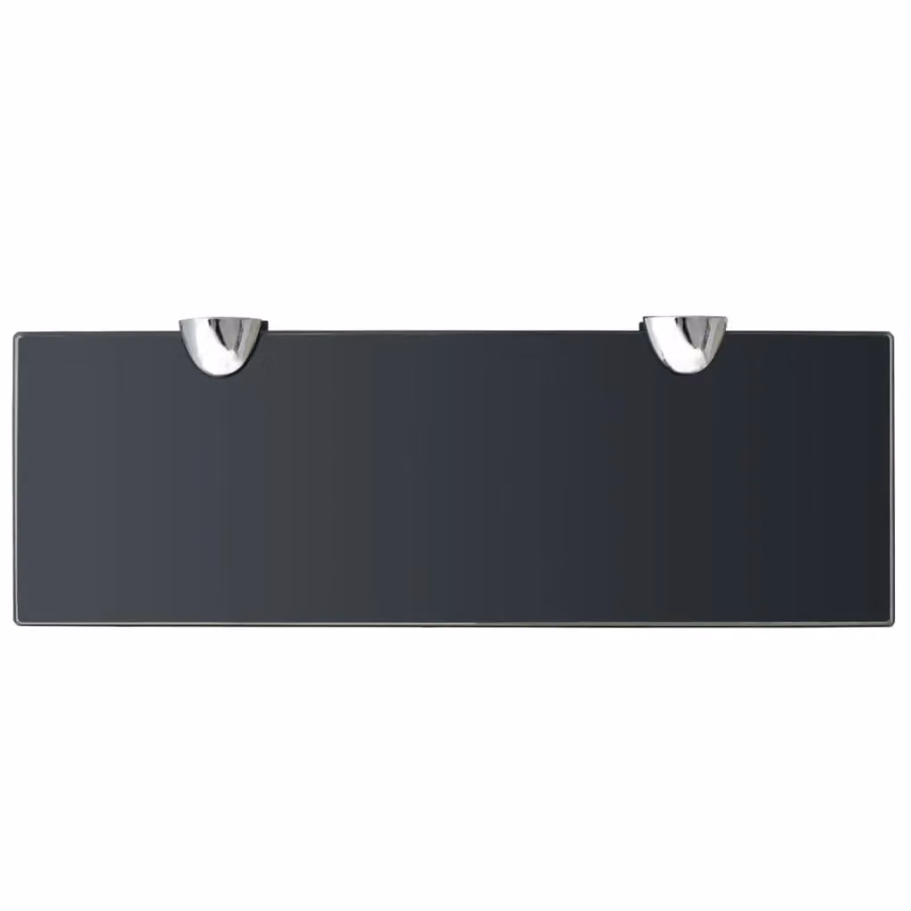 Berkfield Home Black Glass Floating Shelf, W: 30 cm, D: 10 cm – 2