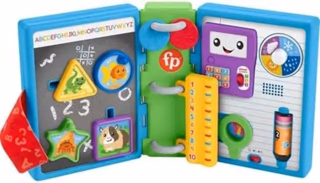 Fisher-Price Laugh And Learn 123 Schoolbook Electronic Activity Toy in Multicolour