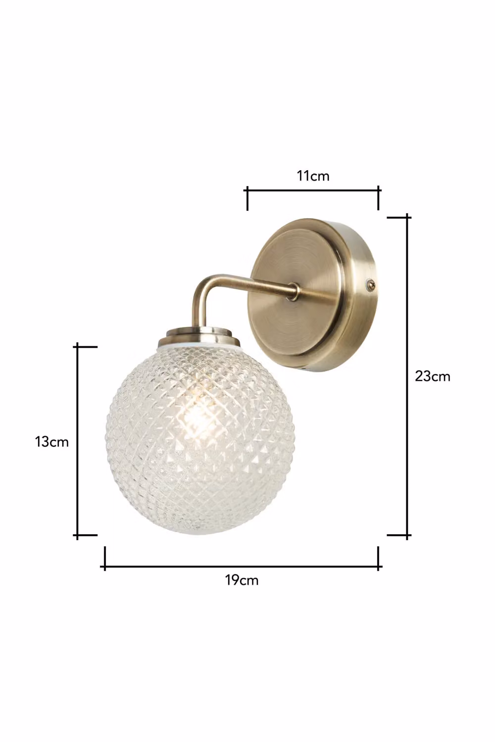 BHS Lighting Diana Antique Brass Bathroom Gallery Wall Light in Gold – 3