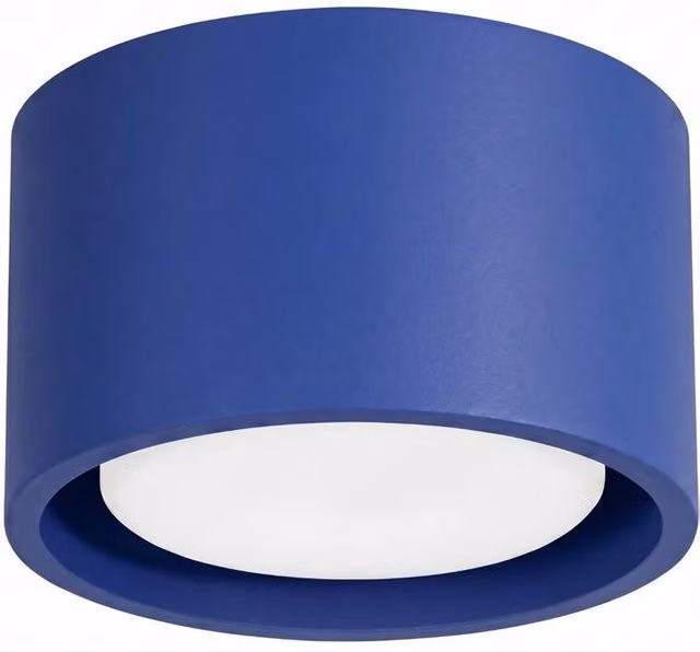 Sollux Lighting Minimalist Round Ceiling Lamp in Blue, W/D/H: 10 x 10 x 10 cm – 1