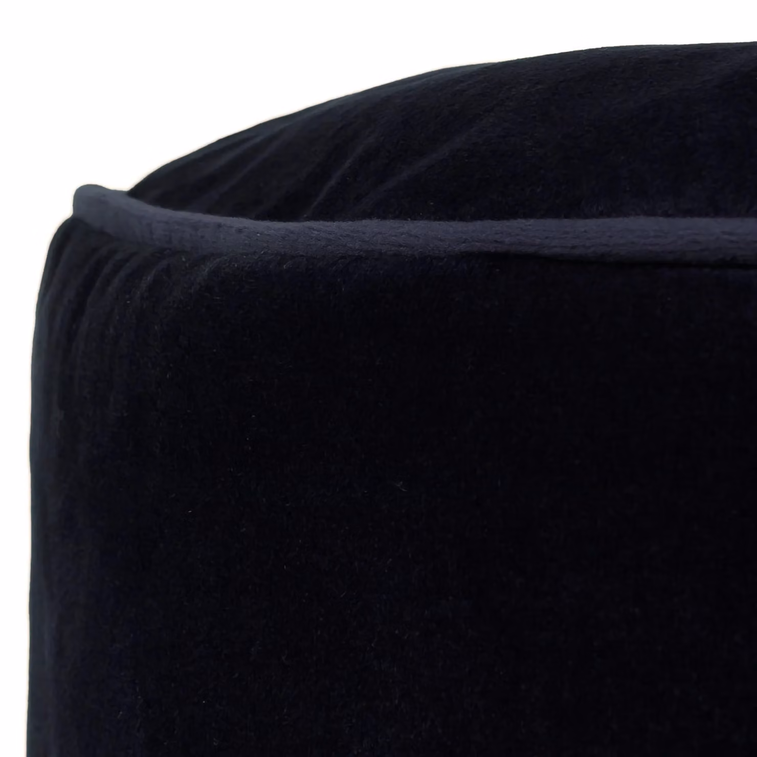 icon Milano Blue Velvet Cylindrical Bean Bag Pouffe Footstool W/D/H: 55 x 35 x 35 cm – 5